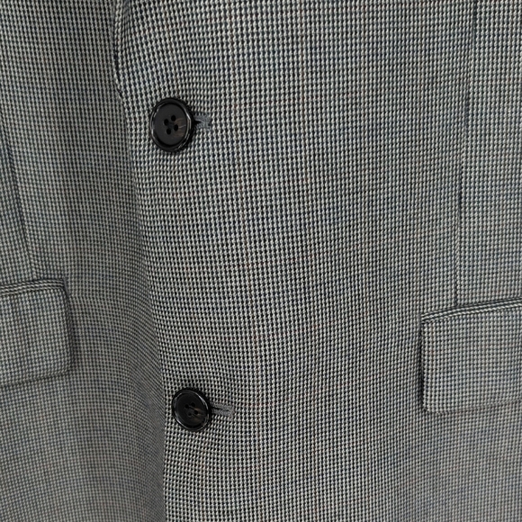 19925 Men's Lauren Ralph Lauren Houndstooth Blazer Gray size 42L preppy Business - Picture 4 of 10